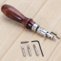 Kit De Herramientas Para Costura De Cuero 5 En 1 Profesional Con Ajustable Alce Y Prenda De Borde Herramienta De Costura De Cuero Accesorios De Costura - details 0