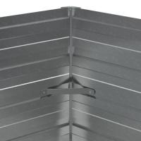 vidaXL Arriate de acero galvanizado plateado 129x45 cm - details 3