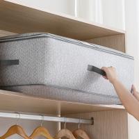 Nueva Bolsa De Almacenamiento Gris Grande Portátil Con Cierre De Doble Cara Y Ventana Transparente Para Organizar El Sótano Del Cama - details 4