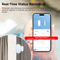 Sensor De Puerta Y Ventana Zigbee 2 En 1 Con Sensor De Luz Y Vibración Seguridad Doméstica Alarme Detector De Puerta Compatible Con Home Assistant Z2M - details 4