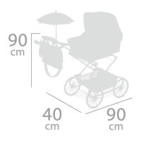 Decuevas Toys - Coche REBORN plegable para muñecas de hasta 55 cm  Regalo ideal para niñas  Incluye sombrilla y accesorios - details 3