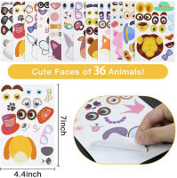 Hojas De Pegatinas De Caras Para Hacer Tus Propios Animales 6-36PCS Juguete De Rompecabezas De Artesanía Para Niños Fiesta De Cumpleaños - details 2