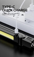 Linterna Multifuncional Recargable USB Con Imán Luz De Trabajo LED COB Potente Impermeable Torcha - details 7