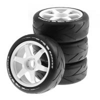 4pcs Rueda De Goma De 105mm Con Rueda De Plástico De 17mm Para Coche RC De Carretera 1/8 Rally RV HSP ZD Racing HPI WLtoys ARRMA - details 1