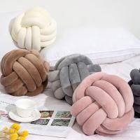 Cojín Decorativo De Velours Blanco Grande Hecho a Mano Con Nudo Moderno Y Cómodo Para Sofa Y Decoración De Navidad - details 10