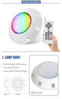 Luz Submarina LED RGB 12V Para Piscina 18W 25W 35W 45W Decoración De Fiesta Con Control Remoto Para Fuente Y Piscina - details 2