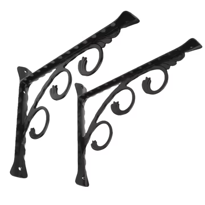 Soporte de ángulo en forma de L montado en la pared, soporte de estante multifuncional, soportes de estante decorativos, soportes de pared S, 2 piezas - 1