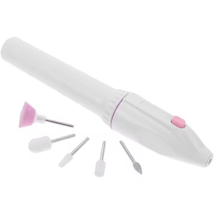Portable Manicure Drill Machine - Electric Manicure Set with 5 Bits Mini Nail Drill Wireless Pen Shape Finger Toe Nail Care for Manicure - 1