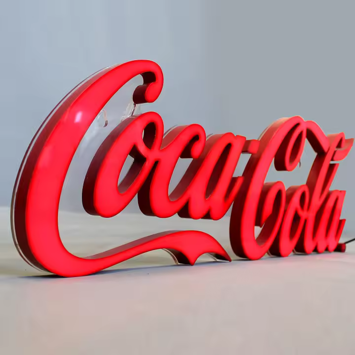 COCA COLA Letrero Luminoso LED COCA COLA en metacrilato 40cm - SpazioLuzio - 1
