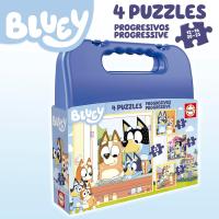 Educa - Set de Cuatro Puzzles progresivos de 12 a 25 Piezas con los Personajes de Bluey en maleta para guardarlos + 3 años Educa 19830 - details 1