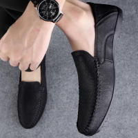 Zapatos Casuales Para Hombre De Cuero Legítimo Lujo Italiano Mocasines Hechos a Mano Transpirables Botines Slip-On Talla Grande - details 9