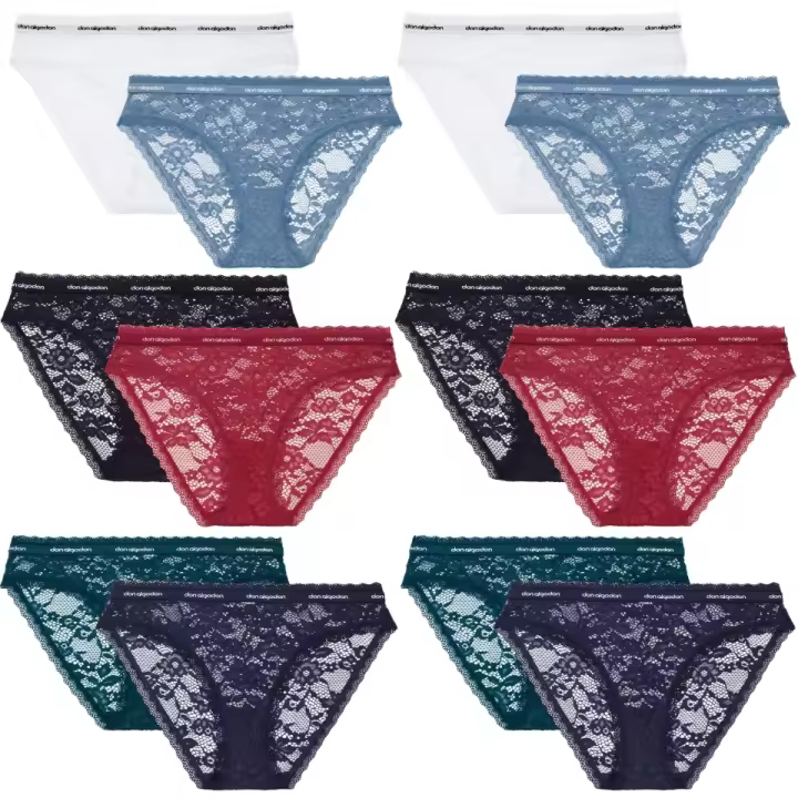 Don Algodon | Pack 12 Braguitas Mujer | Suavidad y Comodidad Excepcionales | 2 Unidades por Color - 1