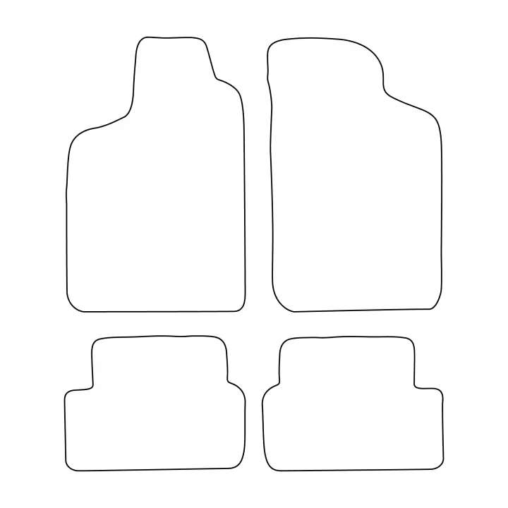 Juego de alfombrillas de terciopelo para Renault Laguna I lift 1998-2001 - acabado negro - 1