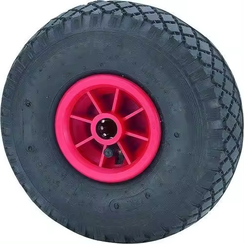 CABLEPELADO Rueda para carretilla, Neumática, Hinchable, Aro suelto, Cojinete liso, Diámetro 260 mm, Ancho de banda 85 mm, Diámetro buje 20 mm, Soporta hasta 175 Kg, Negro - 1