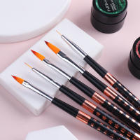 Set De 5 Piezas De Pinceles Para Uñas Blanco Doble Final Dotting French Stripe Nail Liner Herramientas De Manicura Para Dibujar Y Pintar Flores - details 6