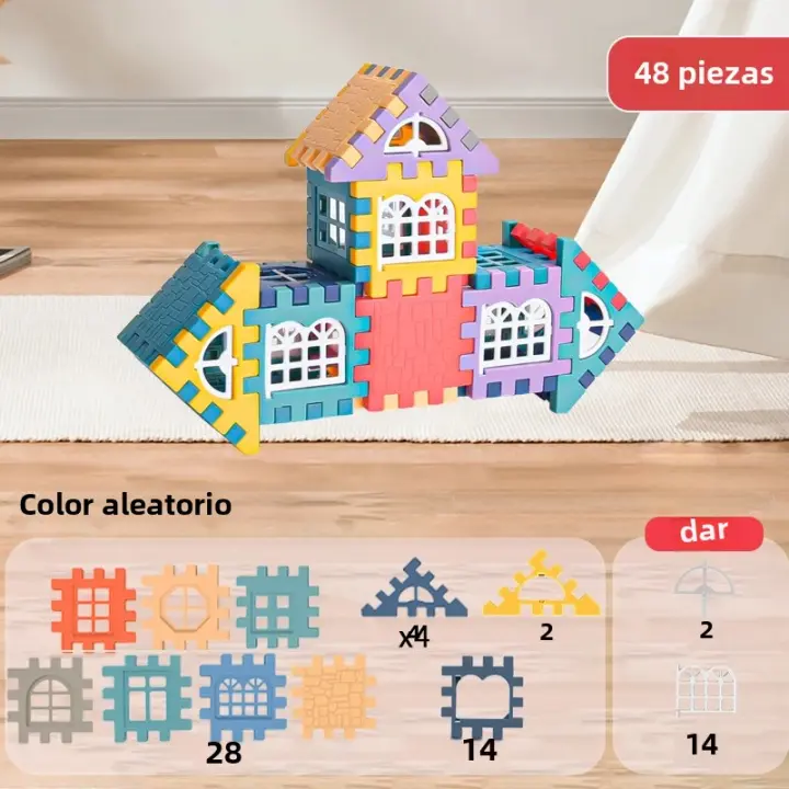Bloques De Construcción Educativos Para Niños En Plástico Resistente Y Seguro Para Juegos Creativos Y Educativos Regalo De Cumpleaños O Navidad - 1