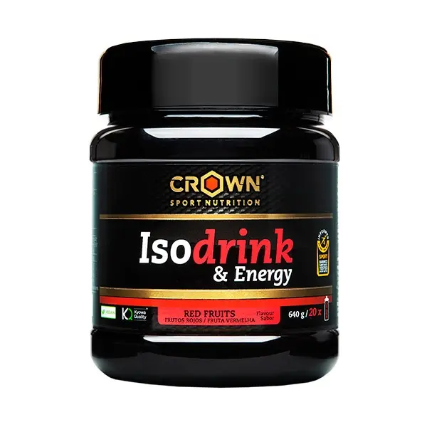 Crown Sport Nutrition - Isodrink & Energy 640g - Bebida Isotónica -  Sabor: Frutos rojos - 1