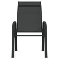vidaXL Juego de bistro de jardín de 3 piezas negro - details 4