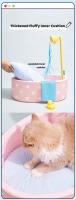 Cama De Gato Estilo Japonés Forma De Piscina Thermal Plush Desmontable Cuna Para Perro Bebé Funda De Silla De Baño Para Mascotas Tamaño 45x45x20cm Apto Para Gatos Y Pequeños Perros - details 4