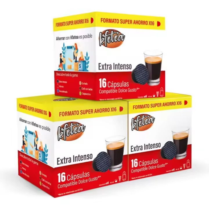 Extra Intenso Kfetea 3 cajas de 16 capsulas compatibles Dolce Gusto - 1