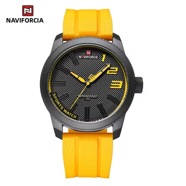 Reloj De Cuarzo NAVIFORCE De Lujo Para Hombre Con Correa De Silicona Resistente Al Agua 30ATM Reloj De Pulsera Deportivo Estilo Masculino - 1
