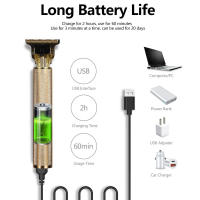 T9 Máquina De Corte De Pelo Portátil Y Cordless Recargable Por USB Afeitadora De Barba Para Peluqueros Corte De Cabello Vintage Con Cuchilla De Acero Inoxidable - details 5
