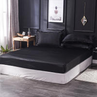 Sábana De Satén Con Fundas Para Almohada Y Colchón Conjunto De Cama Falso Seda Tamaño Full Queen King Para Decoración De Dormitorio - details 0