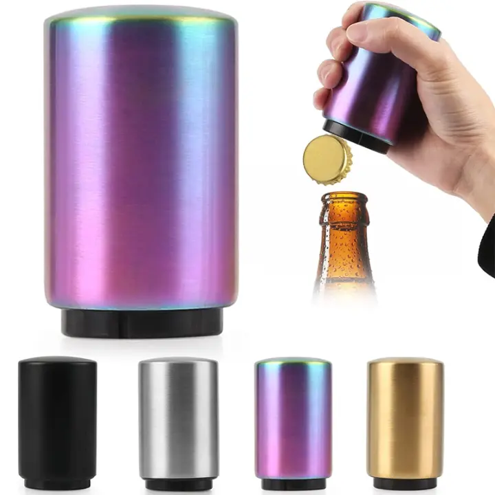 Abrepuertas Automático De Acero Inoxidable Magnético Para Cerveza Vino Y Refrescos Accesorio De Cocina Ecológico Y Duradero - 1