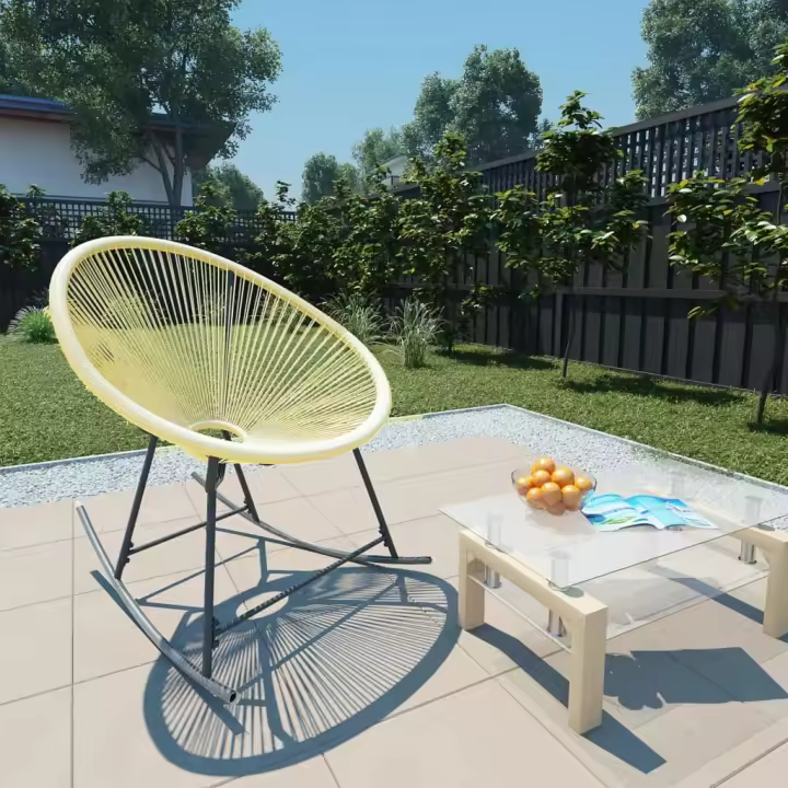 Silla Acapulco para Jardín en Polyattan Beige - 1