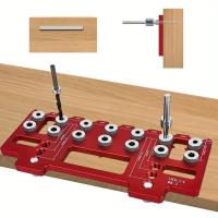 Kit De Localizador De Agujeros Para Madera Con Guía De Perforación Straight Juego De Juego De Herramientas Manuales De Aluminio - details 6