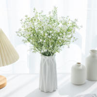 5 Tenues De Flor Artificial Gypsophila Para Boda Navidad Decoración De Hogar Vaso Fotografía Propiedad Color Simulación Plantas Material Plástico - details 0