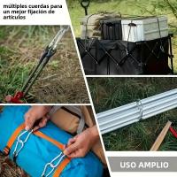 Cinturón Elástico De Metal Para Escalada 8mm Correa De Luggage Para Acampar Al Aire Libre Cuerda Colgante De Tenda Correa De Ropa - details 4