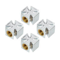 4pcs/lot Cubiertas De Válvula De Neumático Para Coche Bicicleta Y Motocicleta Estilo Cruzado Accesorios Universales Para Automóviles - details 5