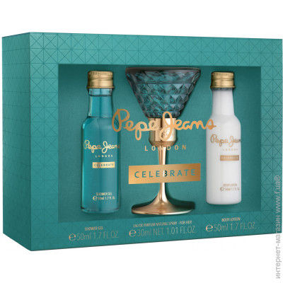PEPE JEANS estuche CELEBRATE FOR HER eau de parfum 30ml Vaporizador, 50ml Shower gel, 50ml Body Lotion .