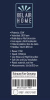 Extractor de aire para baño BEL AIR HOME Gravana en blanco - Ventilación potente y silenciosa - details 2