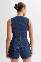 Conjunto Corto Casual De Verano Para Mujer Camiseta Sin Mangas De Cuello Redondo Monosaco Color Sólido Moda Para Trabajo Y2K Ropa Femenina - details 6