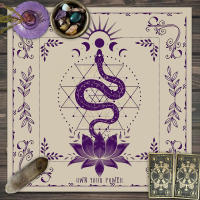 Mantel De Tarot Con Tu Poder En Forma De Serpiente Y Estampado Floral Y Vegetal Para Decoración De Altar Estilo Clásico Material Poliéster/Celulosa - details 11