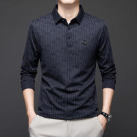 Camisa Polo Para Hombre Casual Larga Con Insignia De Color Sólido Moda Transpirable Cómoda Versátil Top Poliéster Cuatro Estaciones - details 8