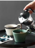Taza De Café De Cerámica Vintage Japonesa Hecha a Mano 320ml Taza De Leche Para Desayuno Y Oficina Taza De Agua Para El Hogar Estilo Rústico - details 5