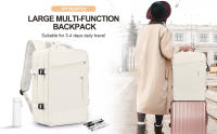 Mochila De Viaje Likros Para Mujeres Con USB Expansible Weekender De Senderismo Para Hombres Portátil 40L Impermeable - details 0