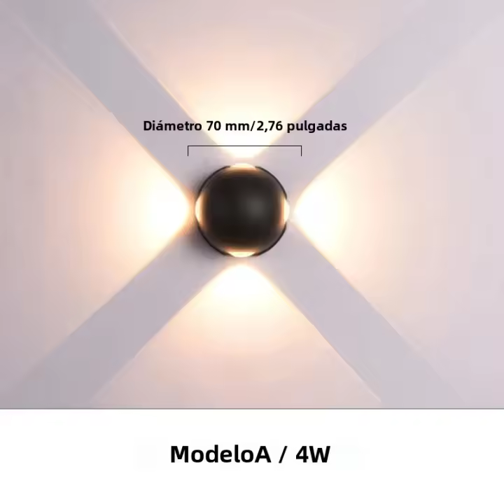 Lámpara De Pared LED Alta Brillo 4W 5W 6W 8W 12W AC85-265V Blanco Frío Blanco Cálido Blanco Neutro Material ABS Exterior Para Hogar - 1