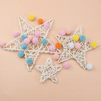 Corona De Flores Artificiales En Forma De Estrella De Rattan Para Decoración Navideña Hechas a Mano Material De Paja Tamaño 10/15/20cm Para Puerta Hogar Boda - details 13