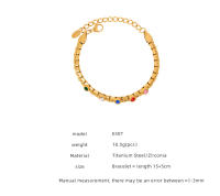 Senior SENTIDO DE LA Luz de lujo personalizado de Maple de Titanium con diamantes de Maple de Titanium Chapado en oro pulsera de joyería femenina - details 1