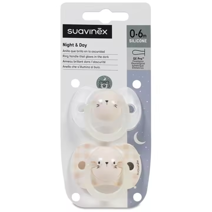 Suavinex Fusion Chupete Fisiológico Silicona 0 A 6 Meses, 2 Ud - 1
