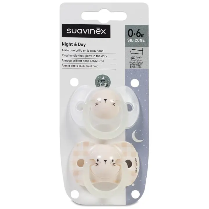 Suavinex Fusion Chupete Fisiológico Silicona 0 A 6 Meses, 2 Ud - 1