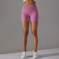 Pantalones cortos deportivos de Yoga sin costuras para mujer, pantalones cortos deportivos para ciclismo, trotar, Fitness, cintura alta, Push Up, pantalones cortos de gimnasio, mallas, ropa de Yoga - details 21