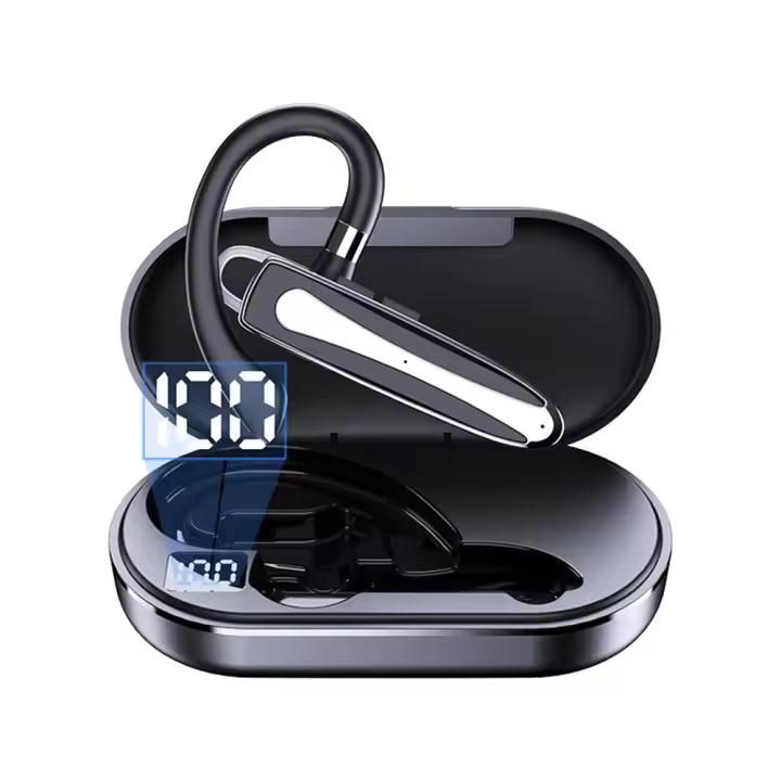 Auriculares Bluetooth con Micrófono, Auriculares Inalámbricos Manos libres para teléfono móvil with Caja de carga LED, IPX7 a prueba de Agua, Microphone CVC8.0 para Negocios/Oficina/conducción, compatible con iPhone, Samsung, teléfono móvil Huawei - 1