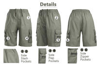 Shorts De Camuflaje Para Hombre Verano Secado Rápido Multibolsillos Ligeros Para Senderismo Pesca Camping Tácticos - details 15