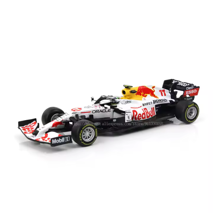 Modelo De Coche F1 Bburago 2021 Red Bull Racing RB16b No.11 No.33 Verstappen Perez a Escala 1:43 Metal Sin Batería Para Coleccionistas - 1