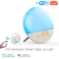 Reloj De Alarma Inteligente MOES WiFi Con Luz De Despertar Y 7 Colores Compatible Con Alexa Y Google Home Función De Atardecer/Alba - details 0